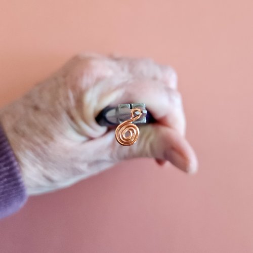 Margot Potter's Falloween Bracelet  - , Contemporary Wire Jewelry, Dapping, Dapping Jewelry, Findings, Clasps, Components, Wire Wrapping, Wrapping, Wire Wrapping Jewelry,  form a loop